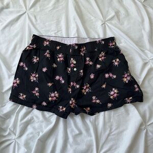 PINK Victoria's Secret Black Floral Women's Shorts